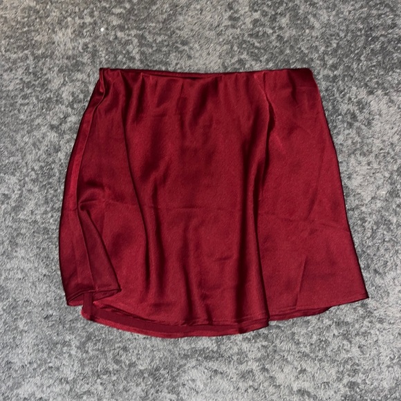 Forever 21 Dresses & Skirts - Red Silk Mini skirt